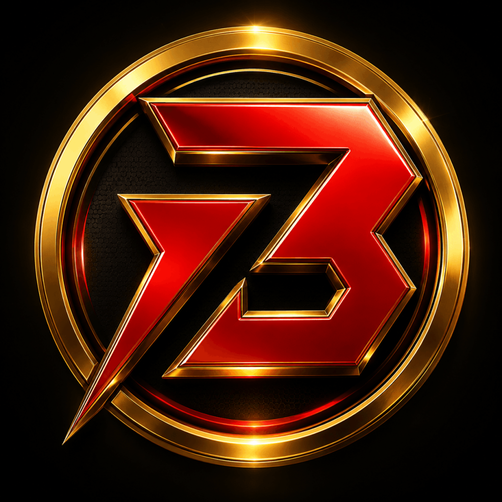 Bonus7 Game 3D logo with red and golden border